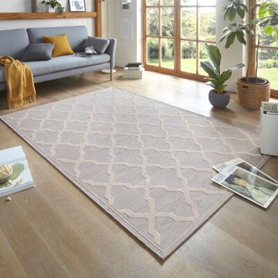 Flat-weave rug Heaven in a hand-knotted macrame look