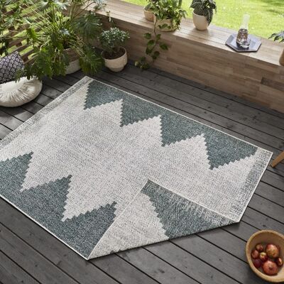 Flat-woven reversible carpet for indoor and outdoor Diona