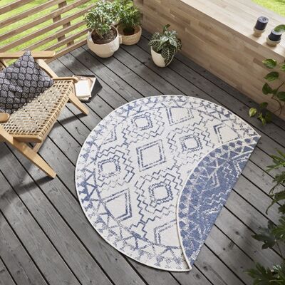 Flat-woven reversible carpet for indoor and outdoor Elion