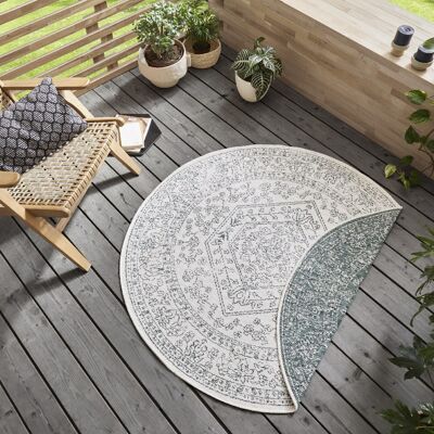 Flat-woven reversible carpet for indoor and outdoor Minas