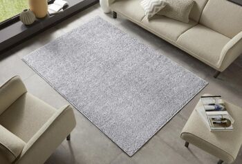 Tapis Shaggy Uni Amélie Gris 1