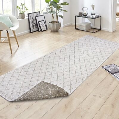 Reversible rug Daisy Black Linen