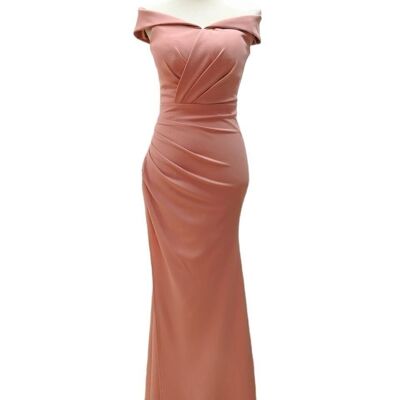 Salmon Bodycon Evening Dress