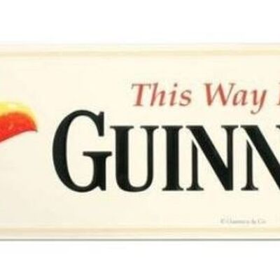 Plaque US This way for A Guinness 68 x 22 cm