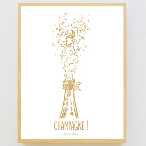 Champagne poster! 30x40cm - Made in France ( sans cadre)