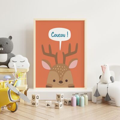 Poster Reindeer Cuckoo - 30x40cm - Made in France (sans cadre)