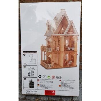 Kit de construction Dollhouse 'Gothic House'- petit 1:36- découpe laser (emballage de luxe) 2
