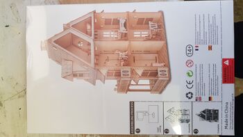 Kit de construction Dollhouse 'Gothic House'- petit 1:36- découpe laser (emballage de luxe) 3