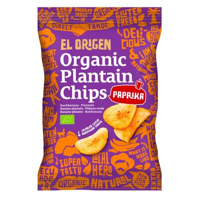 Organic plantain chips with paprika