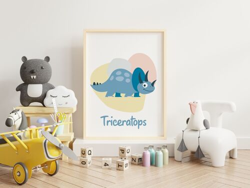 Triceratops poster 30x40cm - Made in France (sans cadre)