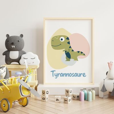 Poster Tirannosauro 30x40 cm - Prodotto in Francia (senza cornice)