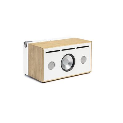 ENCEINTE COMPACTE PR/01 SILVER / WHITE OAK