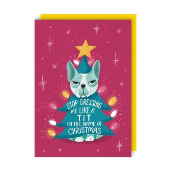 Lot de 6 cartes de Noël Dog Tit 2
