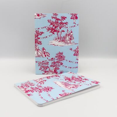 Cuaderno Les Fêtes Galantes - Azul y rosa