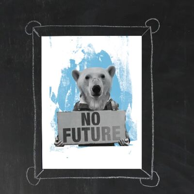 Poster 30x40cm No Future - Eisbär