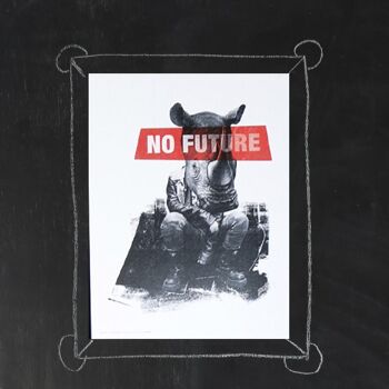 Affiche 30x40cm No Future-Rhinocéros