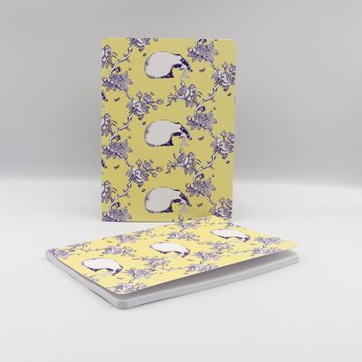 Purple and Yellow Badger Notebook