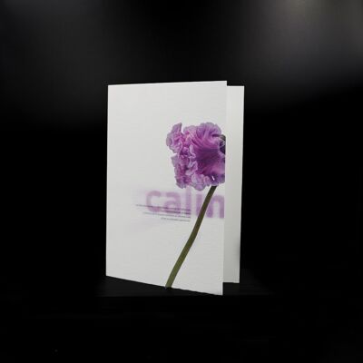 Carte Double - Fleur au Mot - Calin