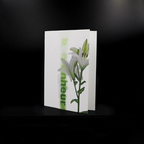 Carte Double - Fleur au Mot - Bonheur