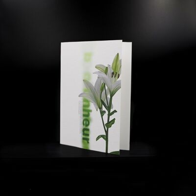Doppelkarte - Blume zum Wort - Glück