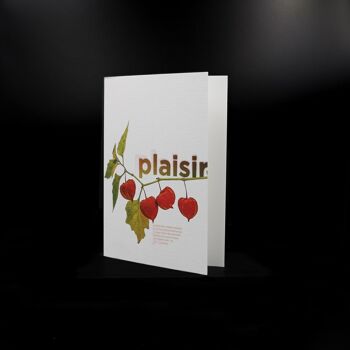 Carte Double - Fleur au Mot - Plaisir