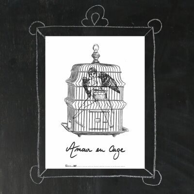 Poster 30x40cm Love in a Caged