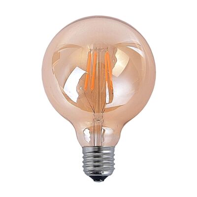 BOMBILLA DECORATIVA esférica LED E27 8W áMBAR