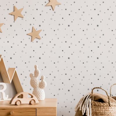 Little stars wallpaper - Black & White