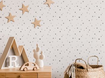 Papier peint Little stars - Black & White 1