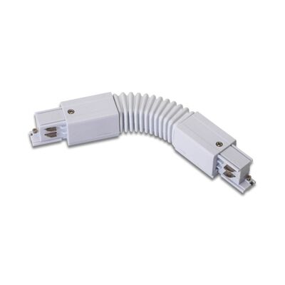 CONECTOR FLEXIBLE PARA CARRIL TRIFáSICO BLANCO