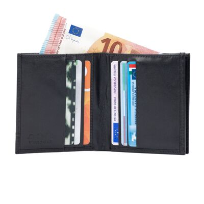 K11025BB | Men's Wallet in Genuine Leather Col. Testa Moro