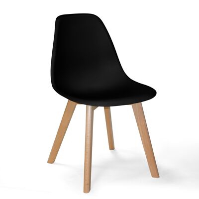 SILLA TOWER SCARLETT NEGRO MADERA