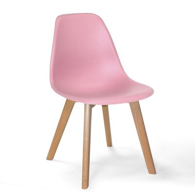 SILLA TOWER SCARLETT ROSA MADERA