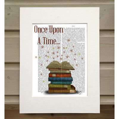 Once Upon A Time Books, Book Print, Art Print, Wall Art