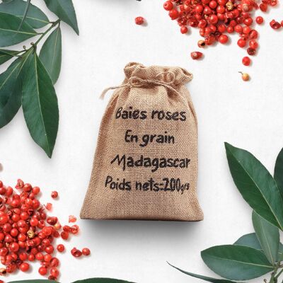 Pink Berries 200G Jute Bag