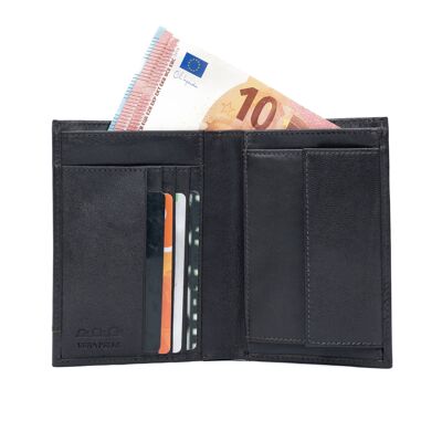 K11027BB | Men's Pocket Wallet in Genuine Leather Col. Dark Brown