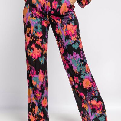 Flowing printed trousers