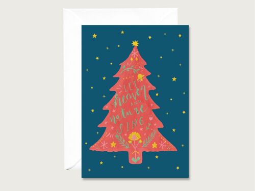 Weihnachtskarte "Tannenbaum Folklore"