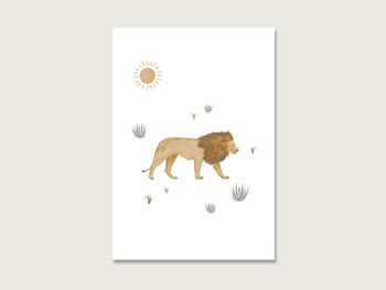 Carte postale "Lion" 4