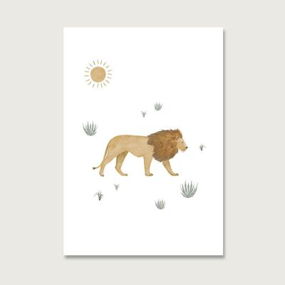 Carte postale "Lion"