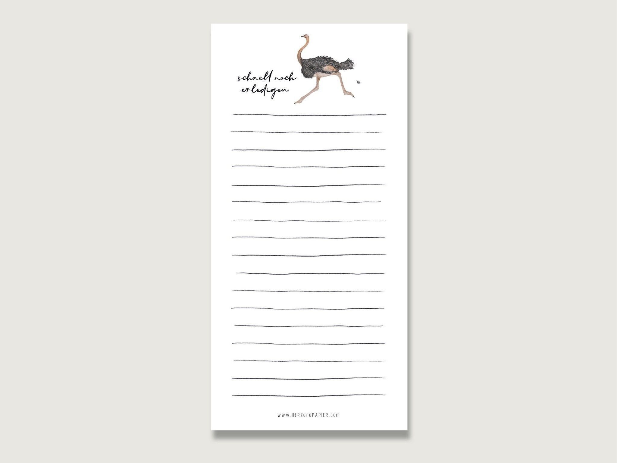 Notizblock Block "Strauß"