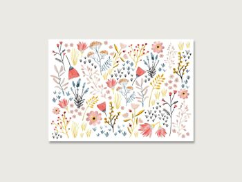 Carte postale | collage | Fleurs | fleurs | Aquarelle | aquarelle | Illustration | La nature 2