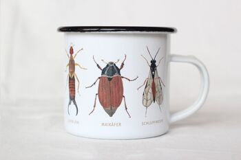 Mug émaillé Insectes | coléoptère | naturel | Aquarelle | aquarelle | Illustration | Tasse | hanneton | bousier | fourmi 3