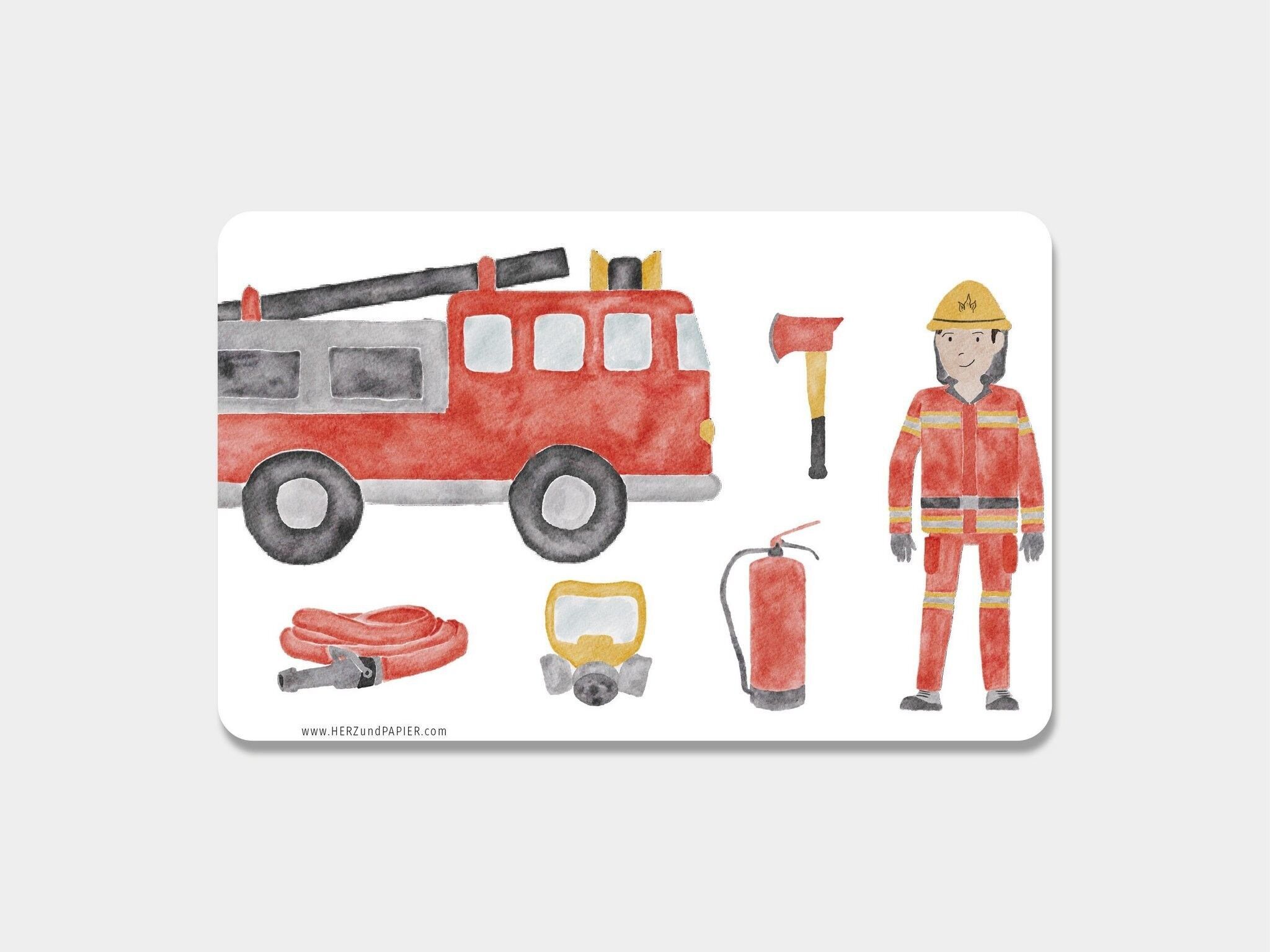 Tavoletta snack "Vigili del fuoco".