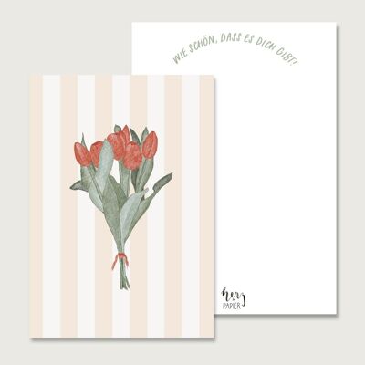 Postal "Tulipanes" | acuarela