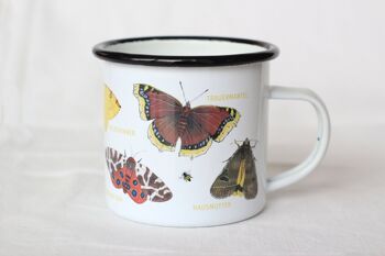 Mug émaillé papillons 2