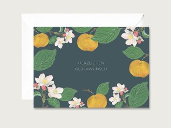 Carte neutre "Fleur de pommier" carte de voeux anniversaire carte pliante COEUR & PAPIER 3