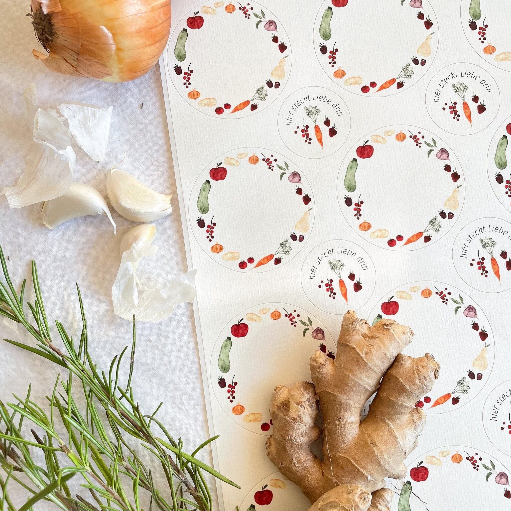 Etiketten für Marmelade, Chutney etc.