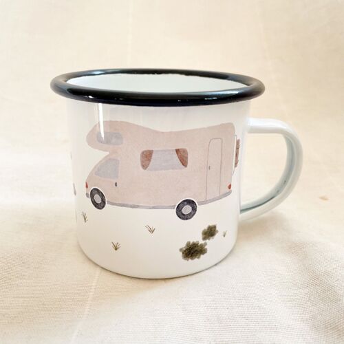 Emaille Tasse Wohnmobil