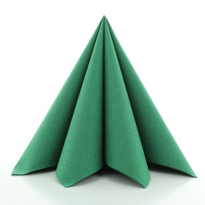 Disposable napkin dark green made of Linclass® Airlaid 40 x 40 cm, 12 pieces